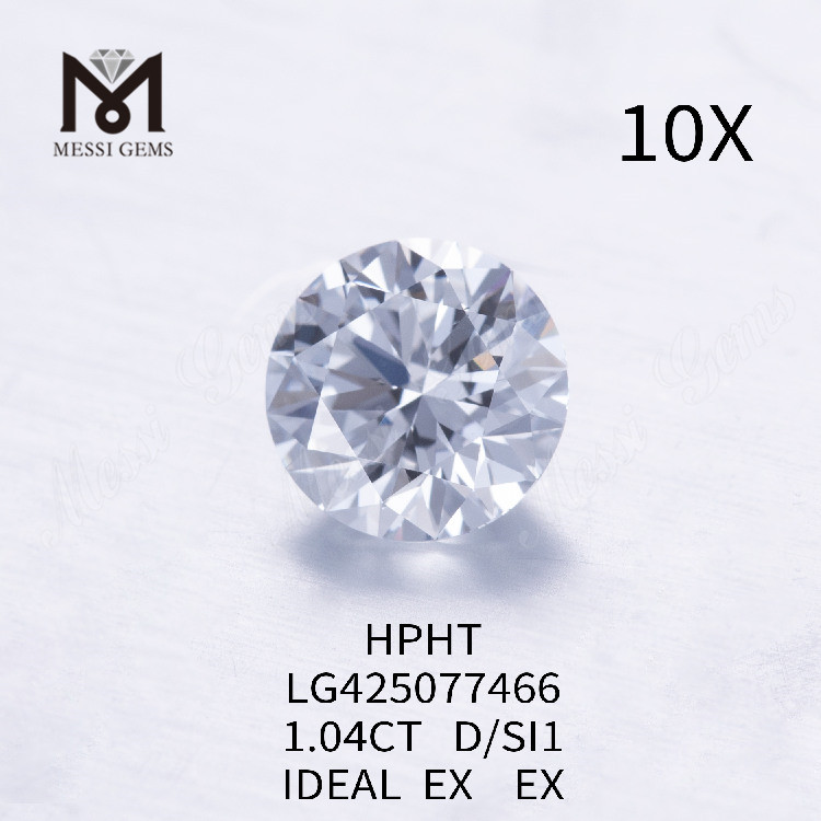 1.04캐럿 D/SI1 IDEAL EX EX 랩그로운 다이아몬드 라운드